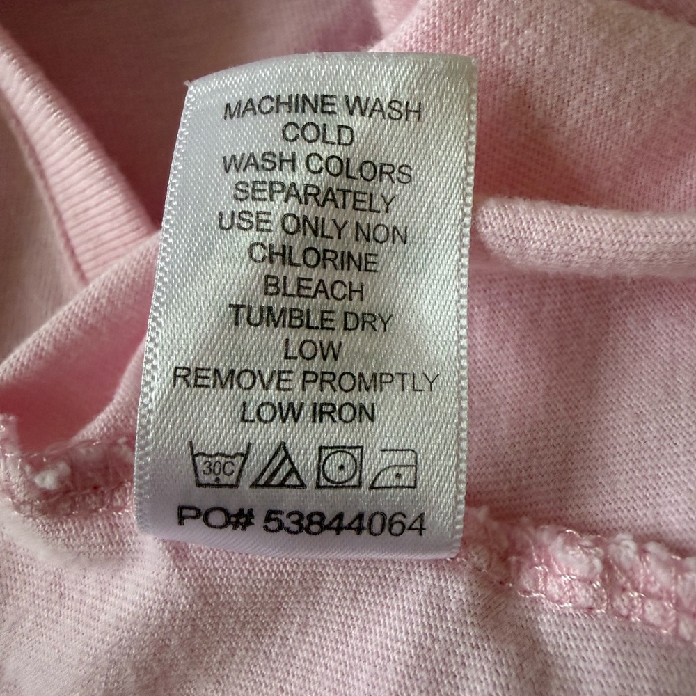Woman Within Light Pink V-Neck Short Sleeve Tee - Picture 9 of 9